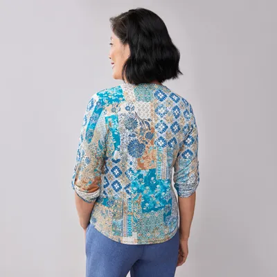 Petite - Front Pleat Roll Tab Top