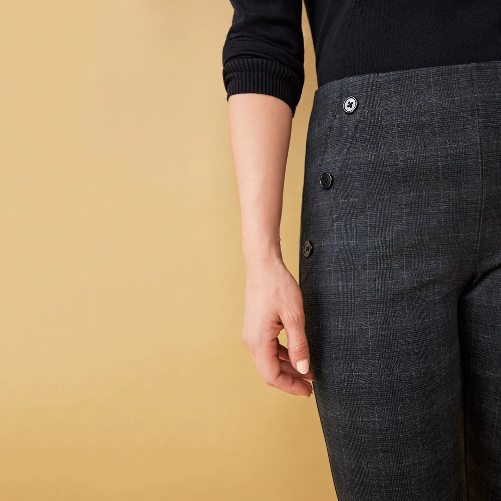 Northern Reflections Button Detail Ponte Pant