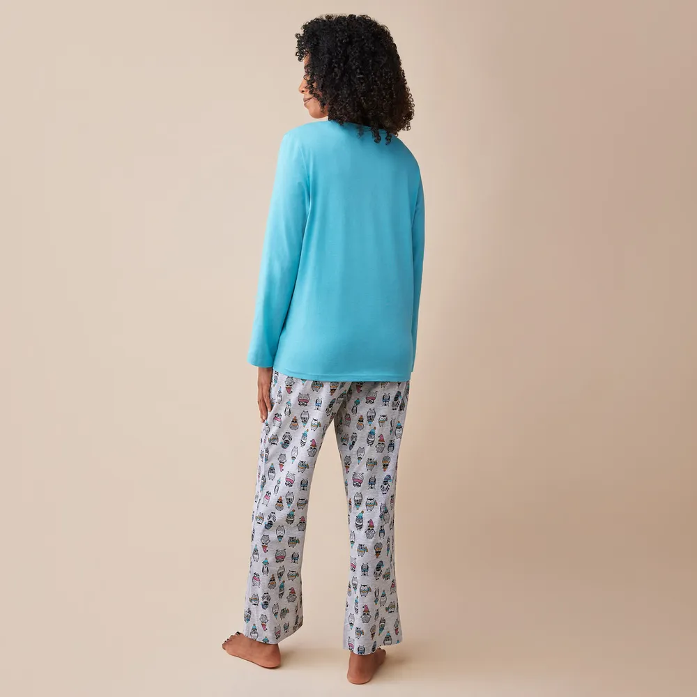 Northern Reflections Owl Print Pyjama Set