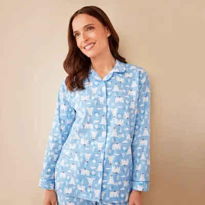 Festive Flannel Polar Bear Pyjama Set