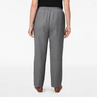 Wide Leg Windowpane Ponte Pant