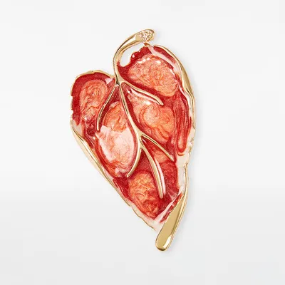 Leaf Pin - Red