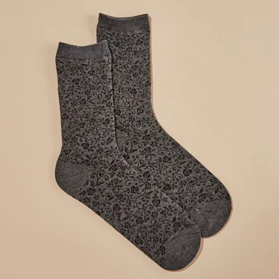 Mini Floral Print Crew Socks