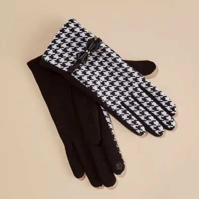 Houndstooth Texting Glove