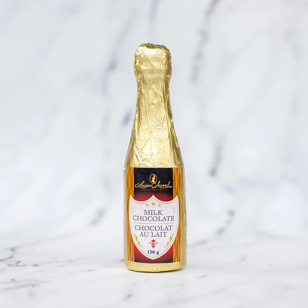 Bouteille de champagne en chocolat au lait creux 120 g [86591]