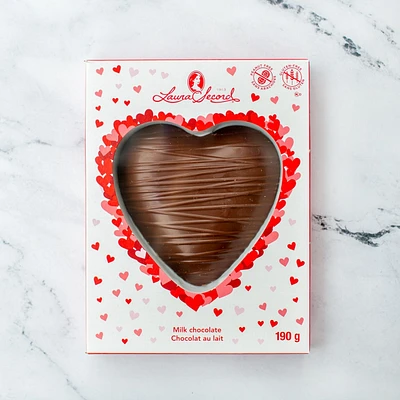 Coeur solide en chocolat au lait 190 g [81849]