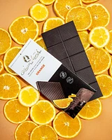 Barre de chocolat noir 70% et orange 100 g [87040]