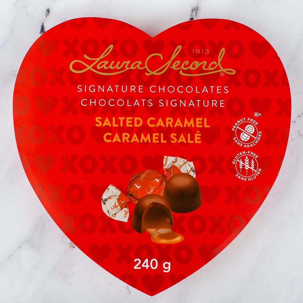 Boîte Signature en coeur - Caramel salé 240 g [86535]