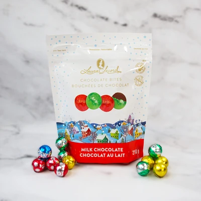 Sachets de boules de Noël en chocolat au lait 210 g [86637]