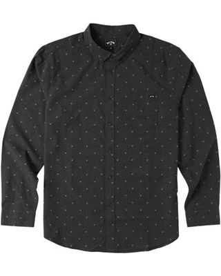 All Day Jacquard Long Sleeve Shirt Black