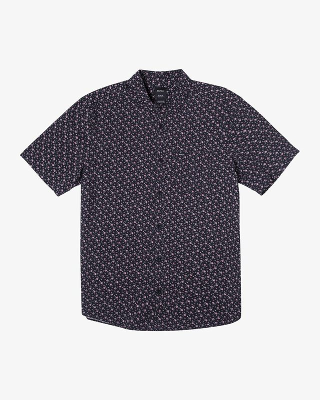 Solomon Floral Short Sleeve Shirt Black