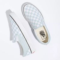 Classic Slip-On Checkerboard Baby Blue/ True White