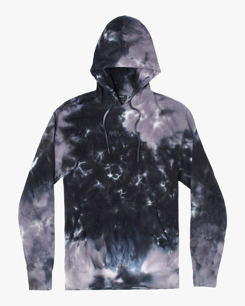 Tonally Tie Dye Pullover Hood Black Marble