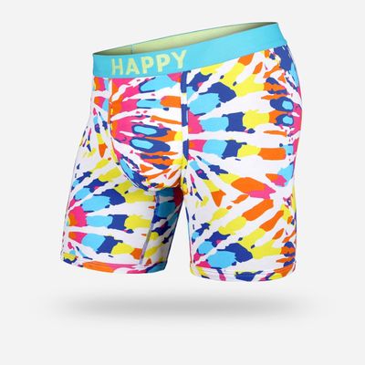 Classic Boxer Brief Print Tie Dye Happy