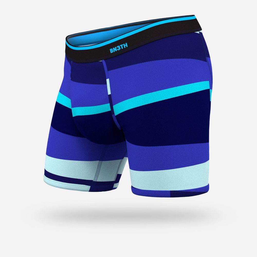 Classic Boxer Brief Print Funky Stripe Blue