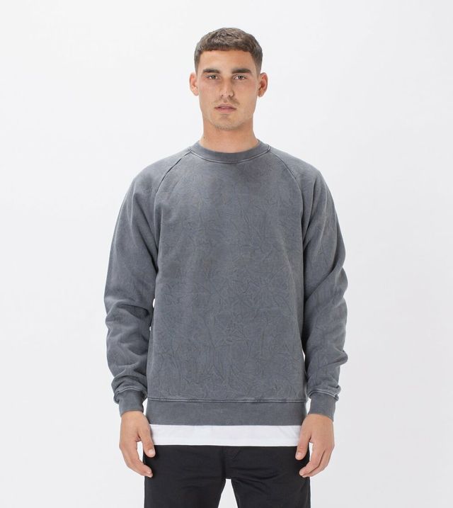 Lowgo Raglan Crew Neck Fleece Grey Salt