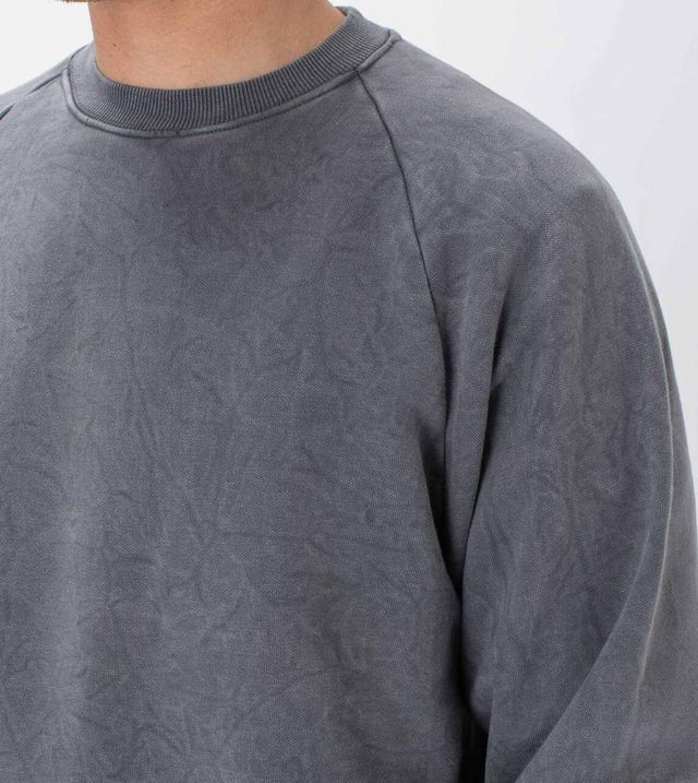 Lowgo Raglan Crew Neck Fleece Grey Salt