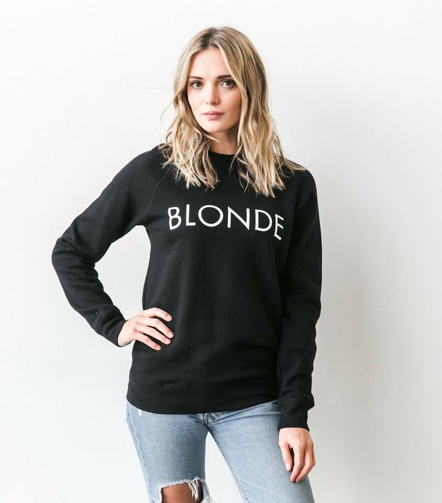 "BLONDE" Crew Black