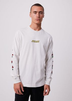 Mushy Recycled Long Sleeve Graphic T-Shirt Off White