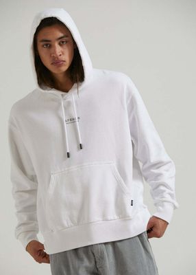 Credits Recycled Long Sleeve Pull On Hood white