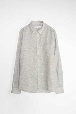 Japanese Oxford Long Sleeve Shirt Melange grey