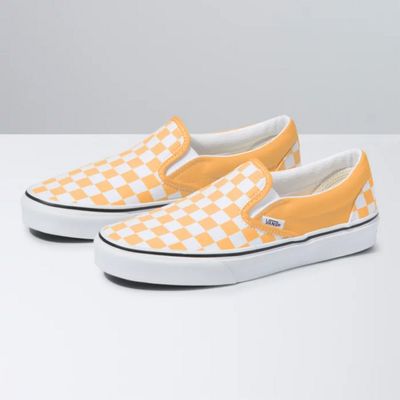 Classic Slip-On Checkerboard Flax / True White