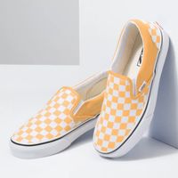 Classic Slip-On Checkerboard Flax / True White