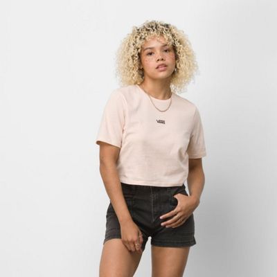 Flying V Crop T-Shirt Peach Whip