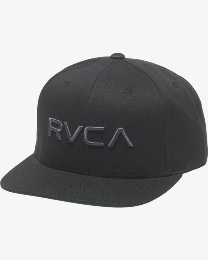 RVCA Twill Snapback Black Charcoal