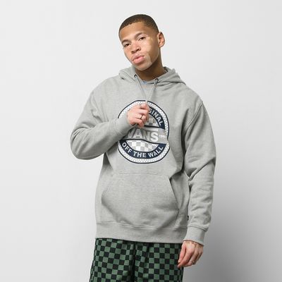 Circled Checker Pullover Hoodie Cement Heather