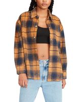 Sophia Shacket Plaid Peacoat Navy