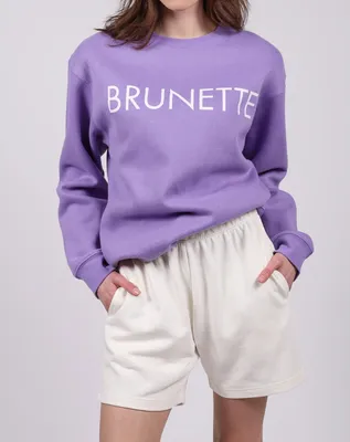 "BRUNETTE" Core Crew Violet