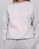 Babes Who Brunch Core Crew Pebble Grey