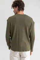 Classic Waffle Knit Olive