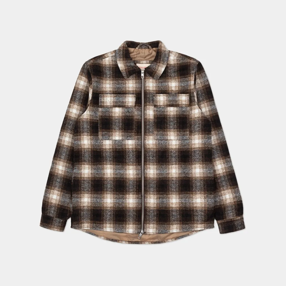 3880 Lined Over Shirt Shacket Brown