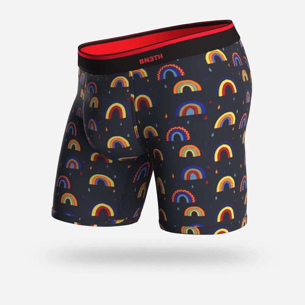 Classic Boxer Brief Print Rainbows Dark Navy