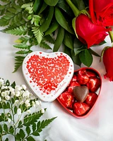 Tin Heart Box with Milk Chocolate Hearts 98 g [92336]