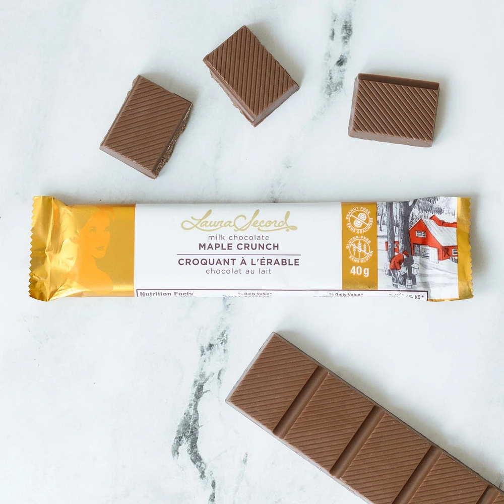 Milk chocolate bar - Maple crunch 40 g [87000]