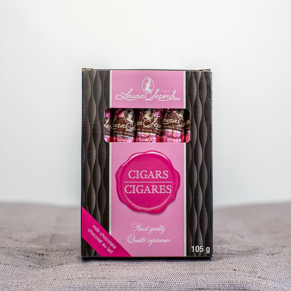 Box of 5 Pink Milk Chocolate Cigars [92969]