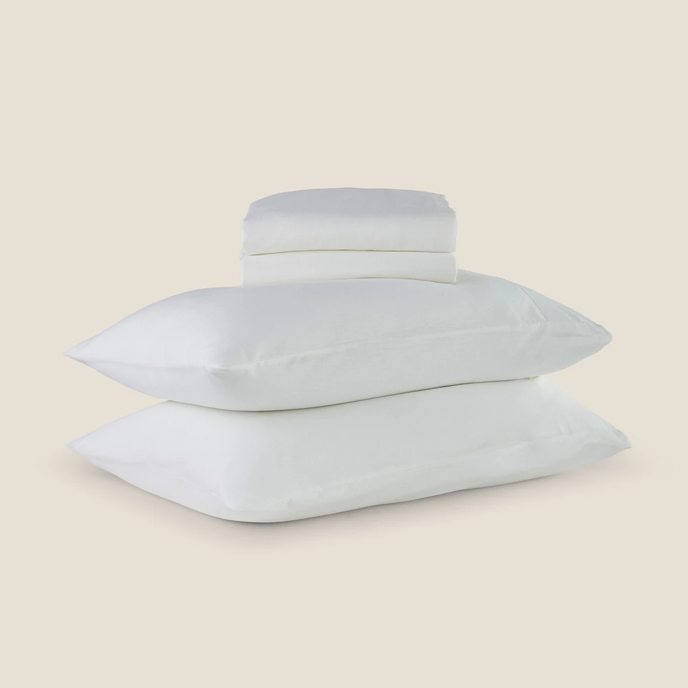 Silk & Snow Linen Pillowcase Set