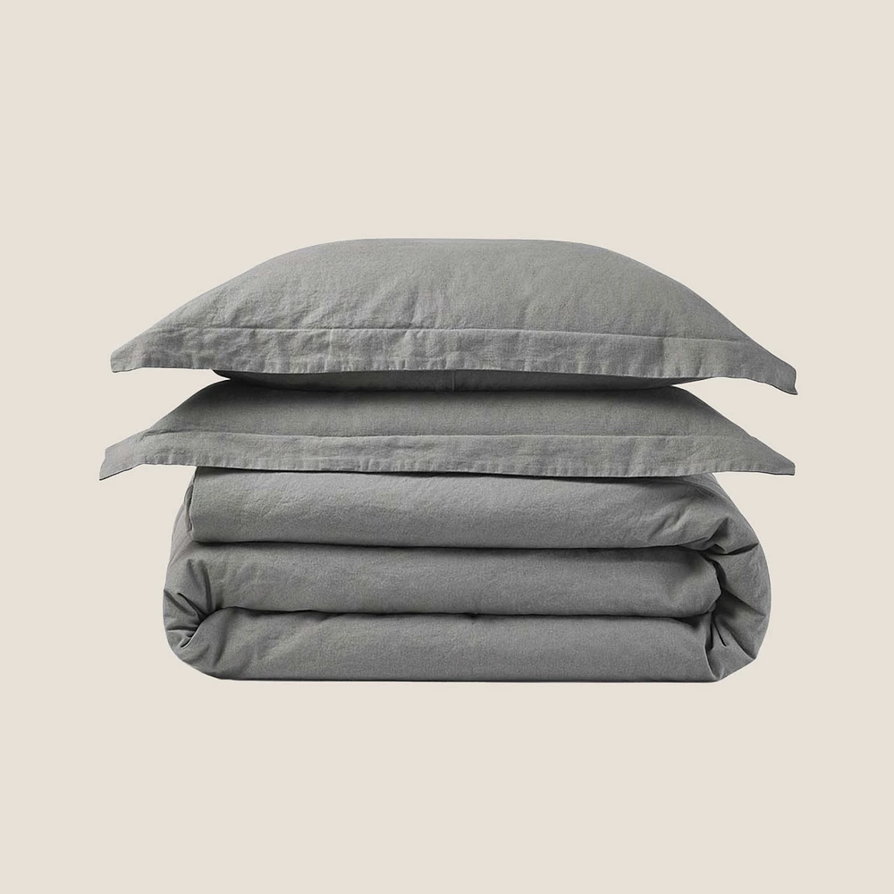 Silk & Snow Linen Duvet Cover Set