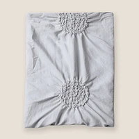 Swift Home Floral Ruched Duvet Cover Set