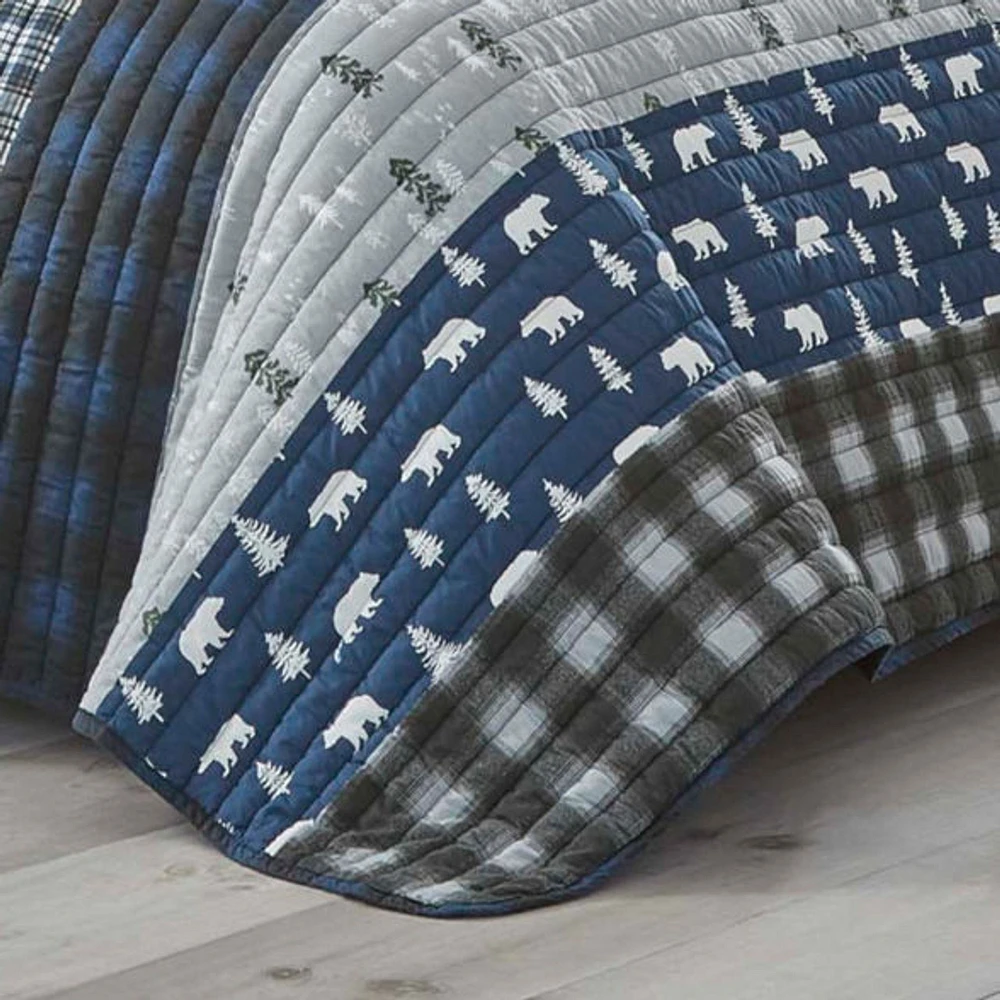 Eddie Bauer Blue Creek Plaid Quilt Set