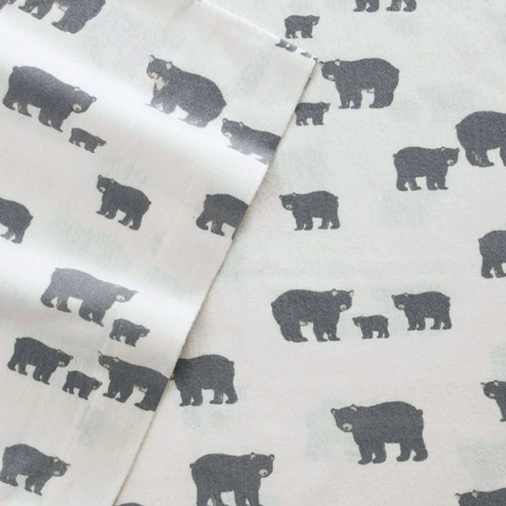 Eddie Bauer Bear Family Flannel Sheet Set