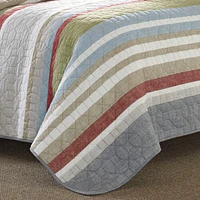 Eddie Bauer Salmon Ladder Stripe Quilt Set