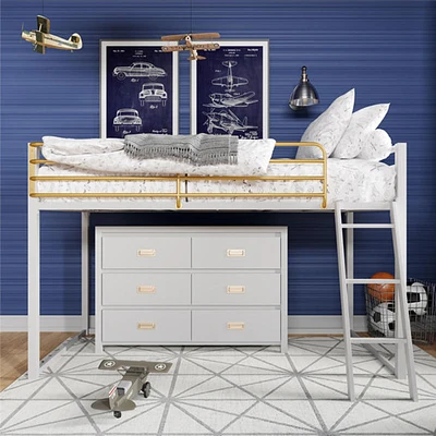 Little Seeds Monarch Hill Haven Metal Junior Loft Bed