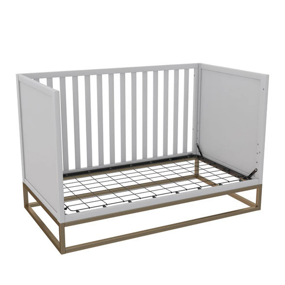 Little Seeds Haven 3-in-1 Metal Base Crib