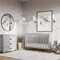 Little Seeds Haven 3-in-1 Metal Base Crib