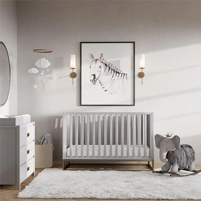 Little Seeds Haven 3-in-1 Metal Base Crib