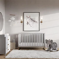 Little Seeds Haven 3-in-1 Metal Base Crib